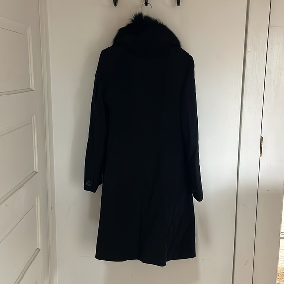 NWT $1798 SOPHIA CASHMERE LUXURY BLACK FOX FUR COAT MOB WIFE 2 (XS) - Picture 8 of 10